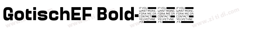 GotischEF Bold字体转换